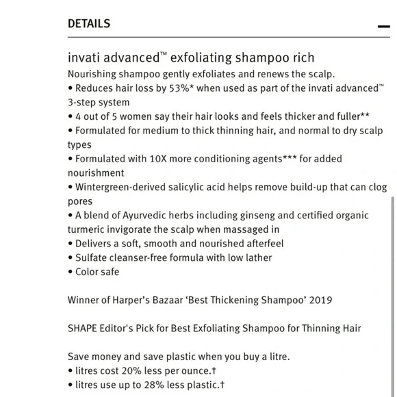 NEW | AVEDA Invati Advanced Exfoliating Shampoo Rich 33.8 fl oz / 1L - Picture 6 of 6